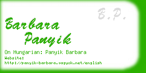 barbara panyik business card